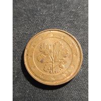 Германия 2 евроцента 2017 G