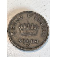 1813 Italy Napoleon rules 1 soldo