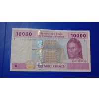 Центральная Африка Конго (Т) 10000 франков 2002