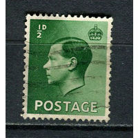 Великобритания - 1936 - Король Эдуард VIII 1/2P - (есть надрыв) - [Mi.193X] - 1 марка. Гашеная.  (Лот 47Fd)-T25P12
