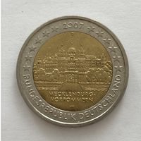 2 евро Германия 2007 Мекленбург-Передняя Померания