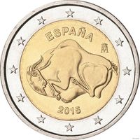 2 евро 2015 Испания Пещера Альтамира UNC из ролла