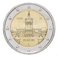 2 евро 2018 Германия Берлин дворы A G F D J UNC из ролла на выбор