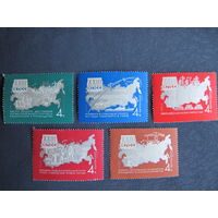 Марки СССР (##3404-08). Решения ХХІІІ съезда КПСС – в жизнь