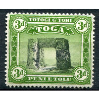 Британский протекторат - Королевство Тонга - 1942/49г. - ландшафты, 3 P - 1 марка - MLH [Mi 77]. #4-B5-130-A-1