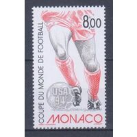 [1728] Монако 1994. Спорт.Футбол.Чемпионат мира. Одиночный выпуск. MNH
