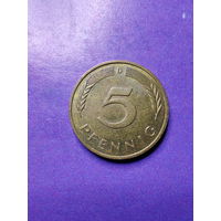 Германия ФРГ 5 пфеннигов 1994 D