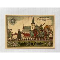 Нотгельд 75 пфеннигов. Саалфельд. Веймарская республика - 04