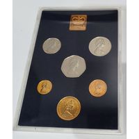 Великобритания, годовой набор 0.5 1 2 5 10 50 пенсов 1976 г, в кейсе, упаковке, Proof