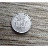 Werty71 Норвегия 10 эре 1971 Пчела