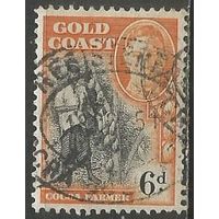 Золотой берег. Король Георг VI. Сбор какао-бобов. 1948г. Mi#127.