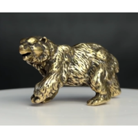Статуэтка миниатюра Медведь Латунь