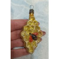 Елочные игрушки, стекло, сота с пчелой