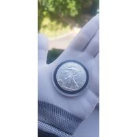Монета шагающая свобода 2002Шагающая свобода 2002 унция серебра (1 oz)