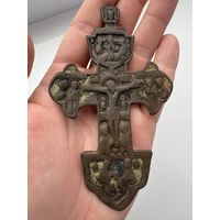 Старинный Напёрстный Крест с Эмалями