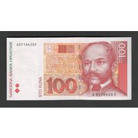 Хорватия 100 куна 1993 года. Тип Р-32. Состояние UNC-