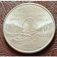США 25 центов , D  2003 Квотер штата Миссури     ( 2-5-4 )