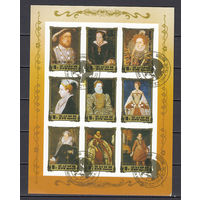 Европейские короли. 1994. Малый лист б/з. Michel N 2531-2611 (- е).