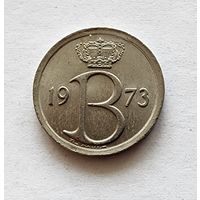 Бельгия 25 сантимов, 1973 Надпись на голландском - 'BELGIE'