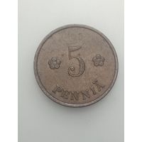 Финляндия 5 пенни 1936 года .