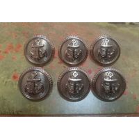 Менее С РУБЛЯ/шт. Набор морских пуговиц. Привезёны из Швеции. Распродажа коллекции.