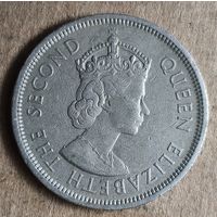 Гонконг 1 доллар 1960 г., отметка мд., "KN",  KM# 43