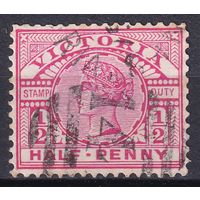 106.Aust. Великобритания. Австралийские штаты. Виктория. Стандарт. 1887 г. 1/2p. Mi.#100a.