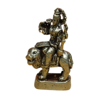 Статуэтка миниатюра Дурга на льве Бронза Индия