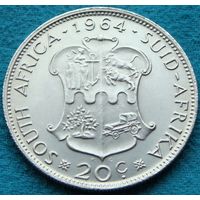 Ю.А.Р  20 центов 1964 год  KM#61  Тираж: 4.335.000 шт