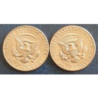 50 центов 1973 США МД Денвер  и Филадельфия. 'UNC