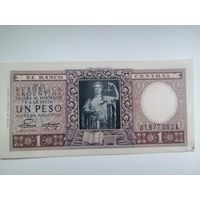 Аргентина 1 UNC 1947 с рубля
