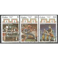 Куба. Центральноамериканские и карибские спортигры. 1990г. Mi#3449-51. Серия.