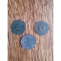 Денежные жетоны (лесные ) для внутреннего хождения. Карл Святский.