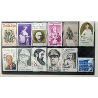 США\а69\ сша персоналии марка 1шт по 0.7р  MNH \см. описание\