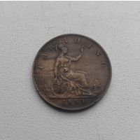 Великобритания 1 фартинг, 1884_KM# 753