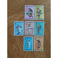 Монголия серия марок большие 1977 г. Охота.