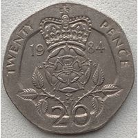 Великобритания 20 пенсов 1984 г.