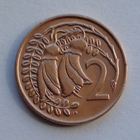 Новая Зеландия 2 цента. 1973 г.