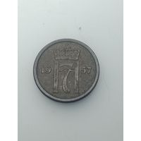 Норвегия 1 эре 1957 года .