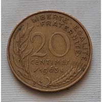 20 сантимов 1963 г. Франция