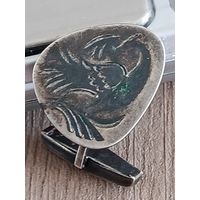 Запонка серебро 875