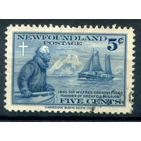Британские колонии - Ньюфаундленд - 1939г. - 50 лет мисси Гренфелла, корабль- - 1 марка - полная серия, гашёная [Mi 239]. #3-WB-88-A-1
