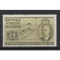 Британские Виргинские острова 1951 ** марка из серии (Mi 94), Британские колонии