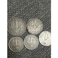 Монеты Польши гроши. 5шт.