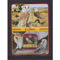 Габон 2023 Хищные Птицы Совы Фил.гашение
