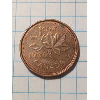 1 цент  Канада 1990  год.