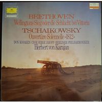 Beethoven, Tschaikowsky, Don Kosaken Chor Serge Jaroff, Berliner Philharmoniker, Herbert von Karajan – Wellingtons Sieg Oder Die Schlacht Bei Vittoria / Ouverture Solennelle 1812