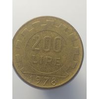 200 лир Италия 1978 год лот 43