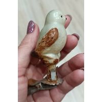 Елочные игрушки, стекло, птенец, воробей, птичка