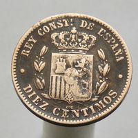 ИСПАНИЯ 10 сентимо 1879